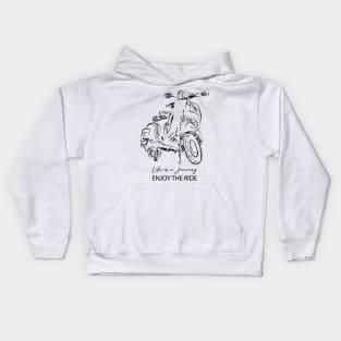 Life is a journey, enjoy the ride with scooter Kids Hoodie